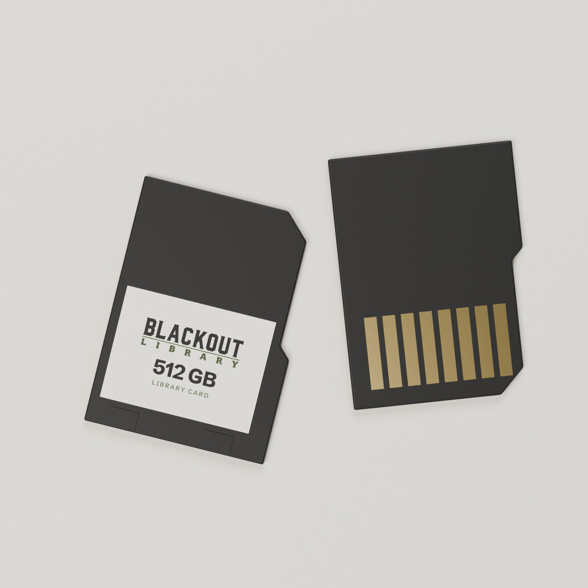 Blackout Library Card, front and back