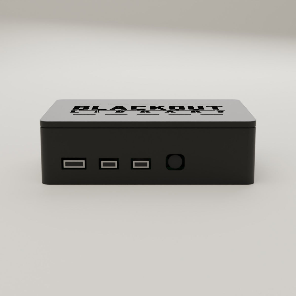 Blackout Library Lantern, front with power and HDMI